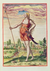 Giovane donna di una tribù vicina ai Pitti, da 